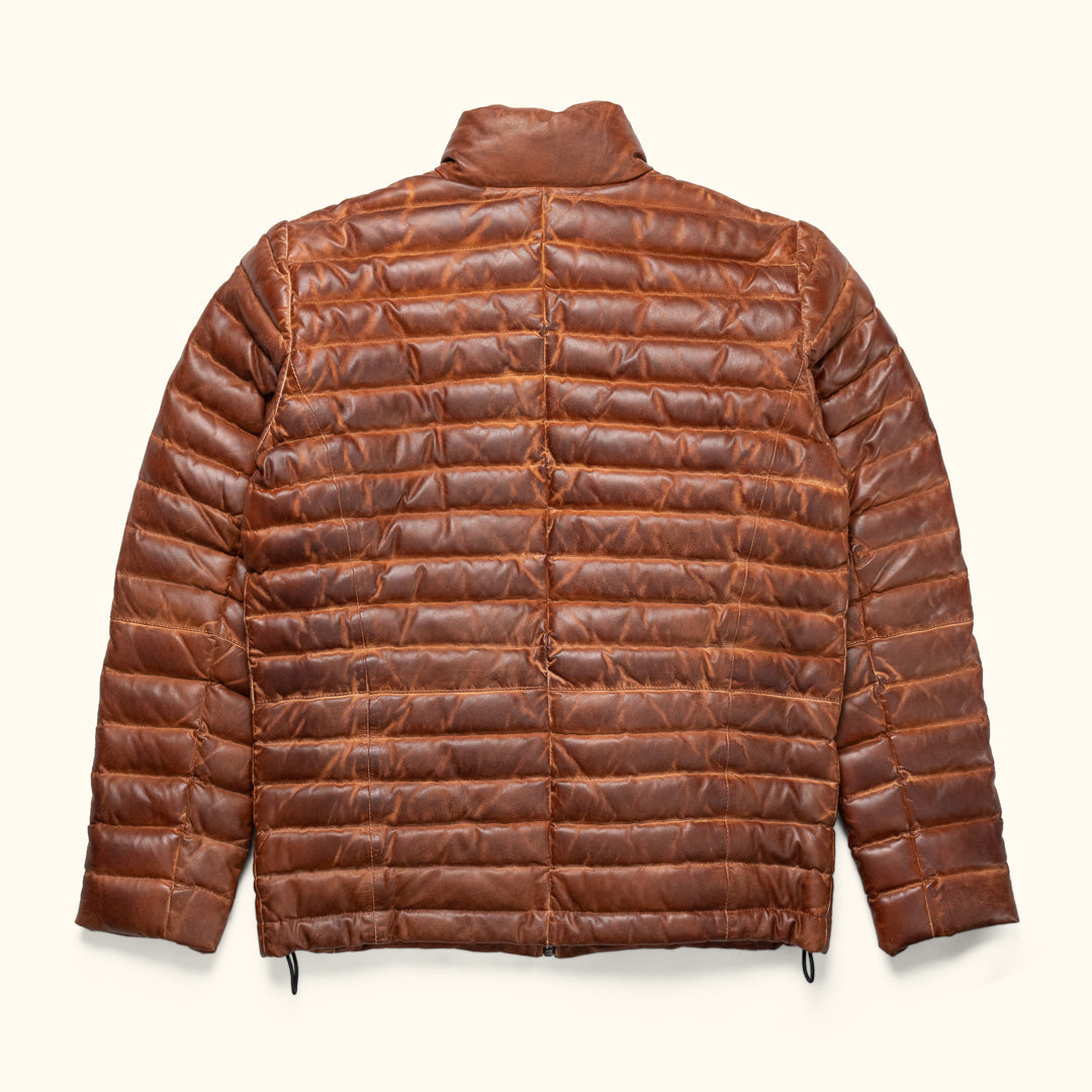 Mens Leather Bridger Jacket - Down Fill